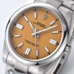 Super Clone Rolex Oyster Perpetual m124300-0004 mit gelbem Zifferblatt 41 mm