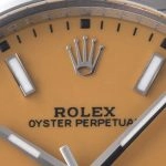 Super Clone Rolex Oyster Perpetual m124300-0004 mit gelbem Zifferblatt 41 mm