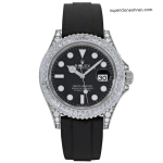 Premium Replica Uhr Rolex Yacht-Master M226679TBR mit Diamantlünette und Oysterflex 42mm
