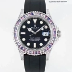 Premium Replica Uhr Rolex Yacht-Master M226679TBR mit Rainbow-Lünette und Diamantbesatz 42mm