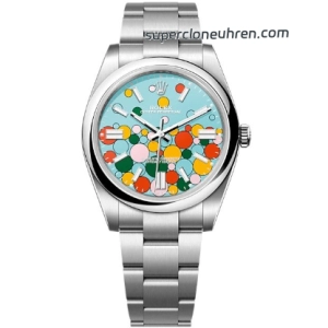 Premium Replica Uhr Rolex Oyster Perpetual 124300-0008 mit Ballon-Zifferblatt 41mm