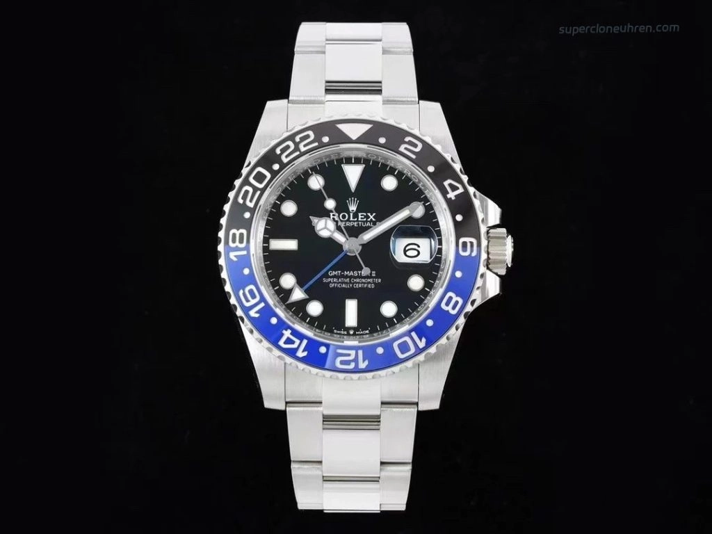 Premium Replica Uhr Rolex GMT-Master II m126710blnr-0003 Batman-Lünette Oysterband 40mm