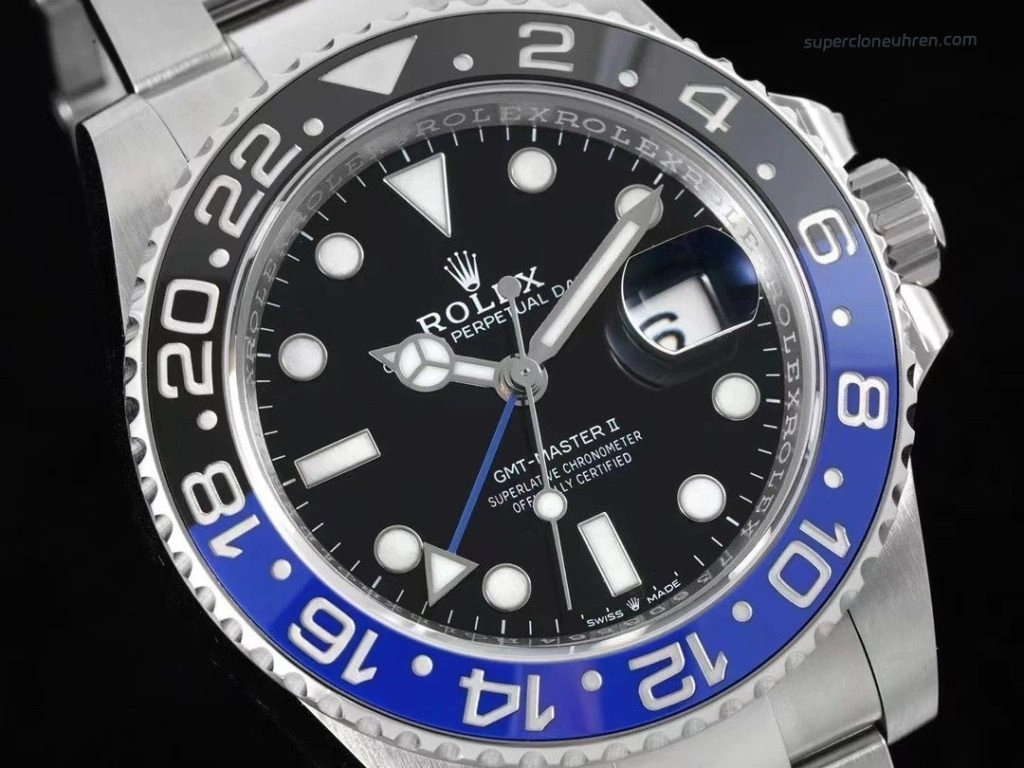 Premium Replica Uhr Rolex GMT-Master II m126710blnr-0003 Batman-Lünette Oysterband 40mm
