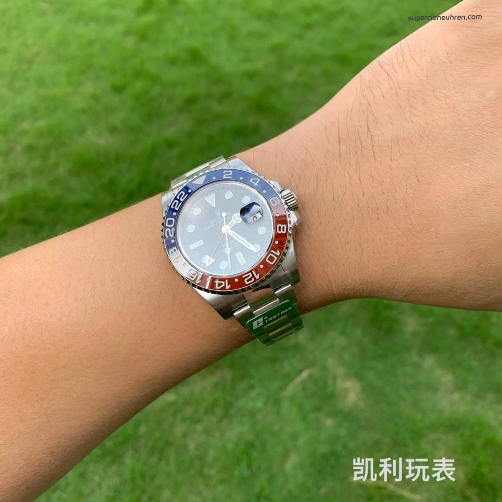 Super Clone Rolex GMT-Master II 126710BLRO-0002 Pepsi-Lünette Oyster-Band 40 mm