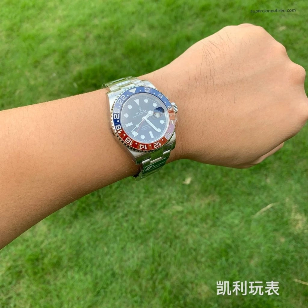 Super Clone Rolex GMT-Master II 126710BLRO-0002 Pepsi-Lünette Oyster-Band 40 mm