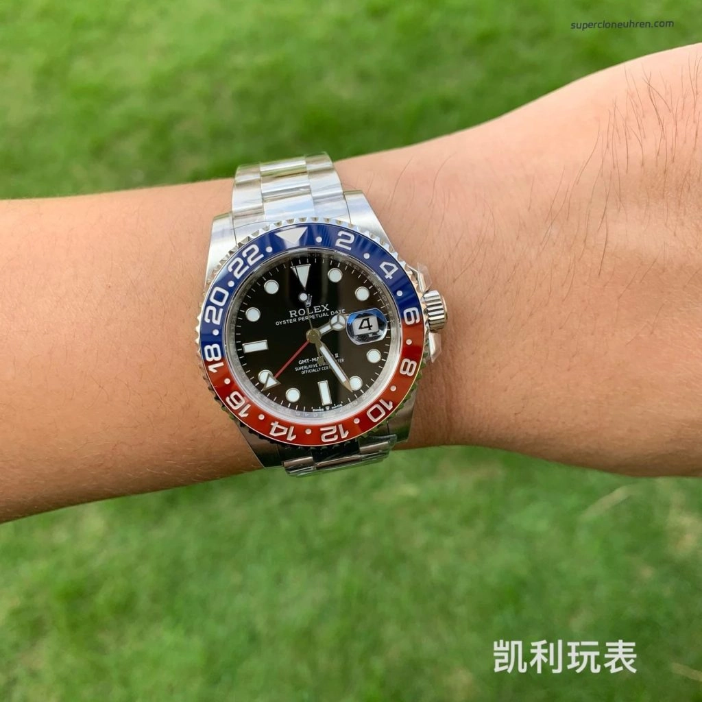 Super Clone Rolex GMT-Master II 126710BLRO-0002 Pepsi-Lünette Oyster-Band 40 mm