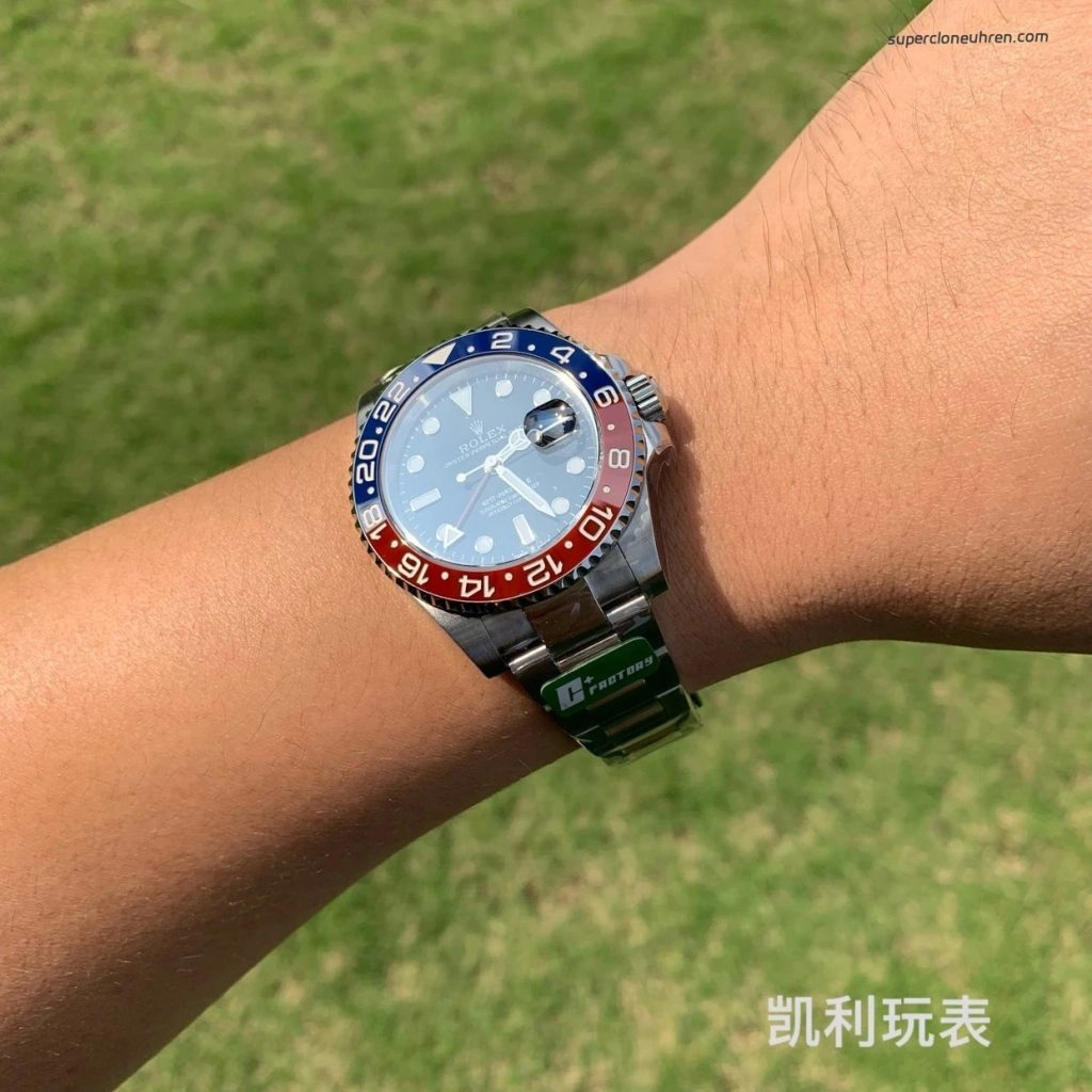 Super Clone Rolex GMT-Master II 126710BLRO-0002 Pepsi-Lünette Oyster-Band 40 mm