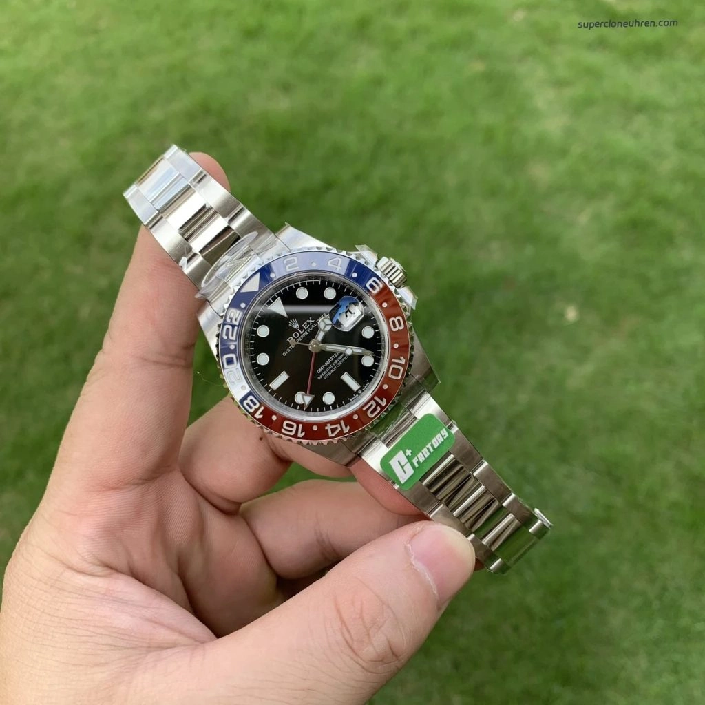 Super Clone Rolex GMT-Master II 126710BLRO-0002 Pepsi-Lünette Oyster-Band 40 mm