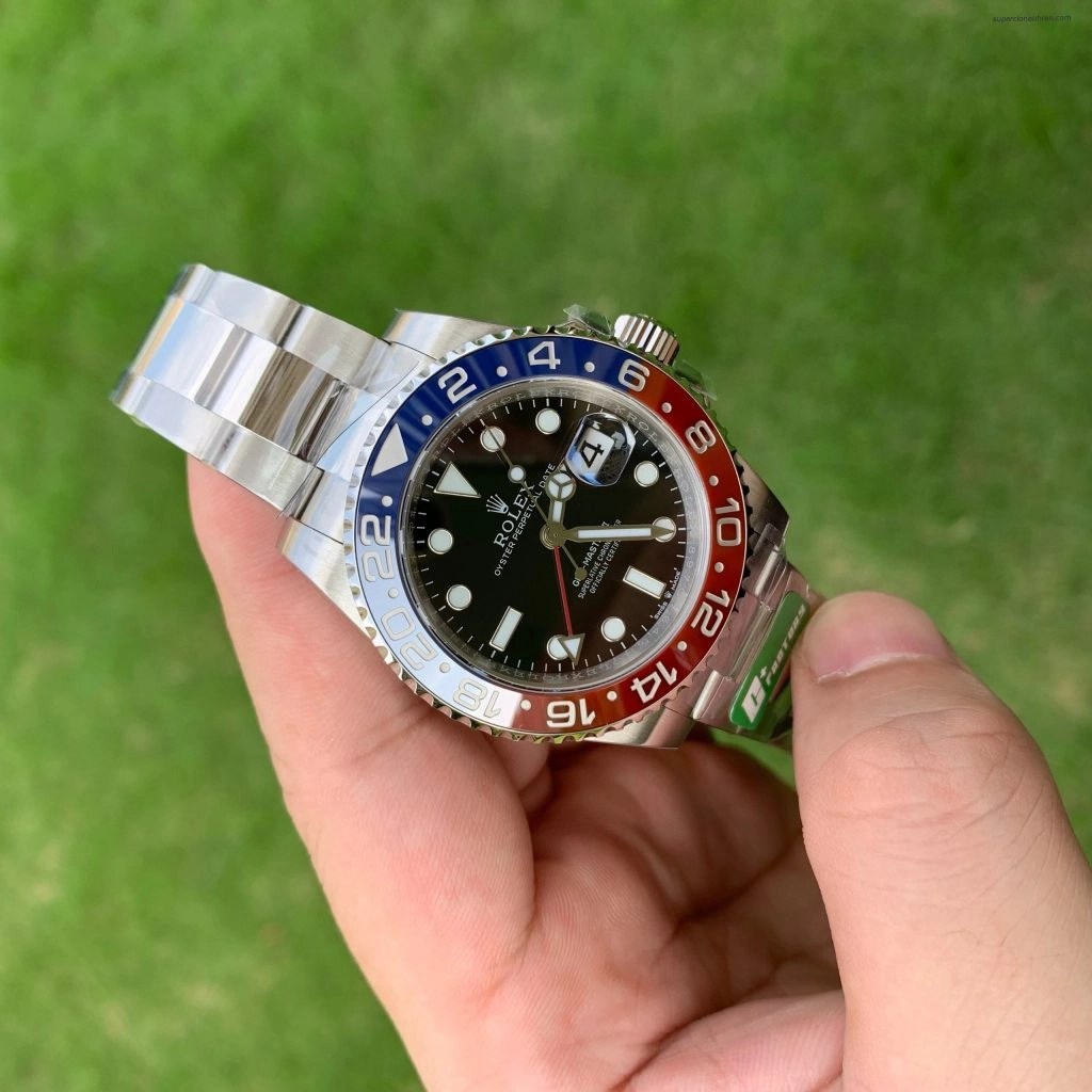Super Clone Rolex GMT-Master II 126710BLRO-0002 Pepsi-Lünette Oyster-Band 40 mm