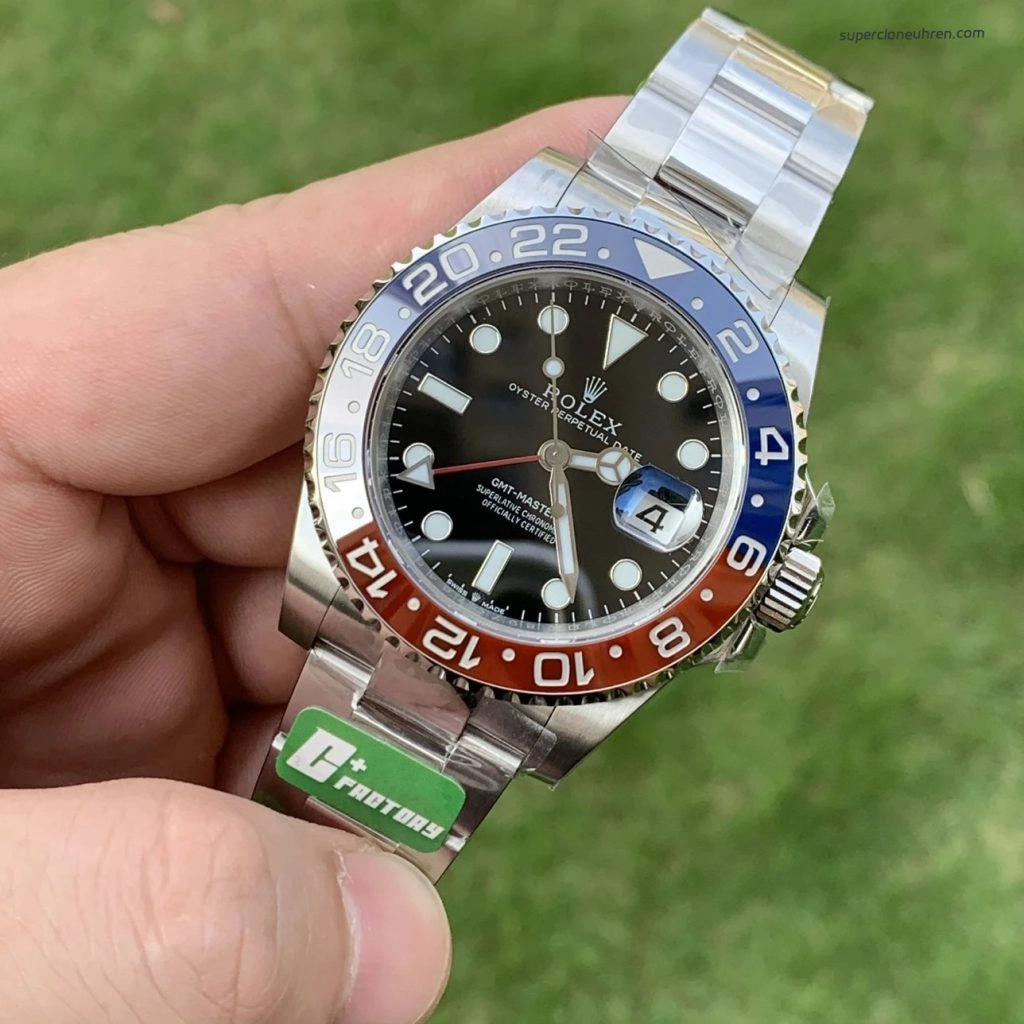 Super Clone Rolex GMT-Master II 126710BLRO-0002 Pepsi-Lünette Oyster-Band 40 mm