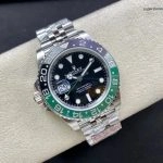 Super Clone Rolex GMT-Master II m126720vtnr-0002 mit grün-schwarzer Lünette und Jubilee-Band 40mm
