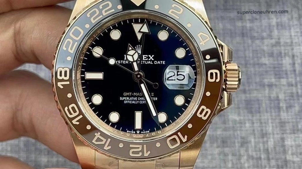 Premium Replica Uhr Rolex GMT-Master II M126715CHNR Everose-Gold 40mm