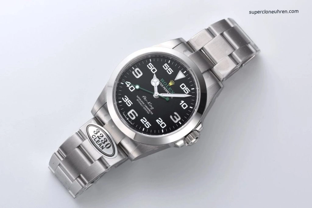 Super Clone Rolex Air-King M126900-0001 schwarzes Zifferblatt 40mm