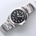 Super Clone Rolex Air-King M126900-0001 schwarzes Zifferblatt 40mm