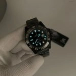 Premium Replica Uhr Rolex GMT-Master II 116710LN PVD-Carbonschwarz mit grünem Zeiger 40mm