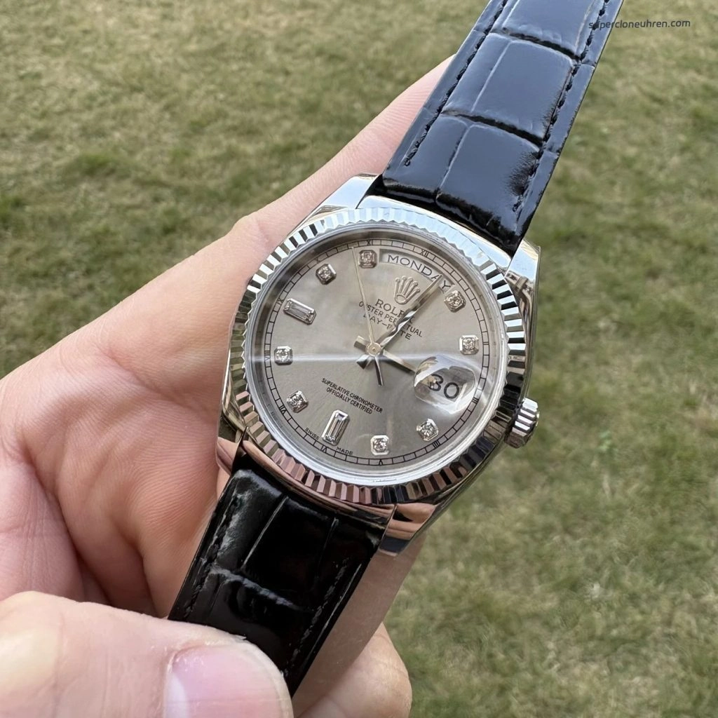 Super Clone Rolex Day-Date 118139 mit Rhodium-Zifferblatt 36 mm