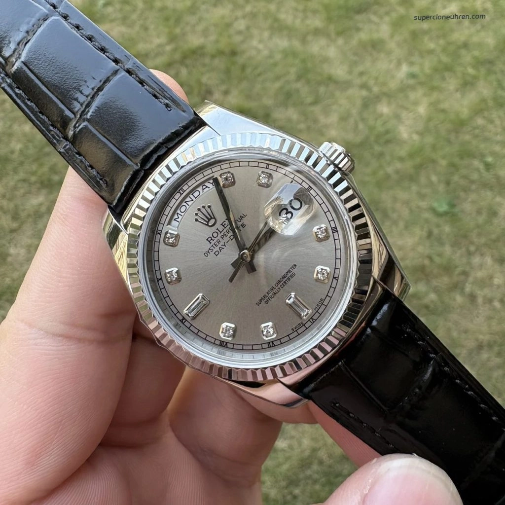 Super Clone Rolex Day-Date 118139 mit Rhodium-Zifferblatt 36 mm