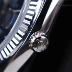 Premium Replica Uhr Rolex Day-Date 118139-L-FC blaues Zifferblatt mit Lederband 36mm
