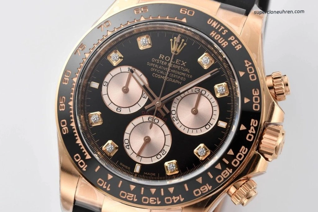 Super Clone Rolex Daytona m126515ln-0004 in Everose-Gold mit Keramiklünette 40 mm