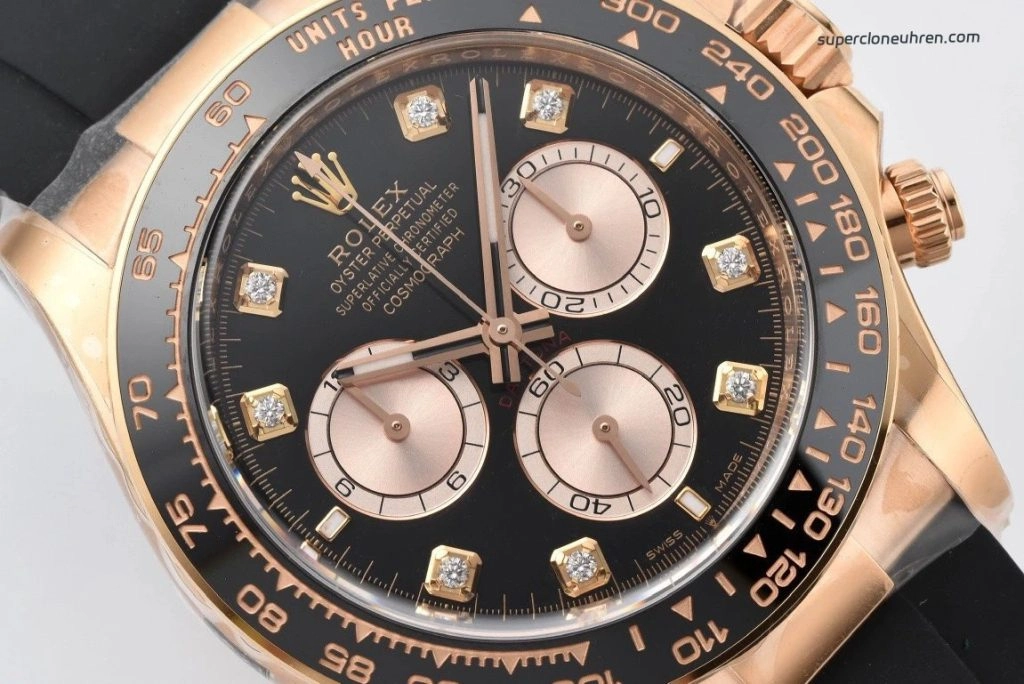 Super Clone Rolex Daytona m126515ln-0004 in Everose-Gold mit Keramiklünette 40 mm
