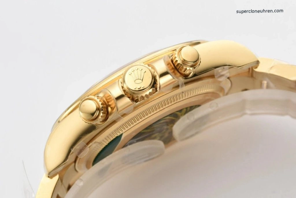 1:1 Super Clone Uhr Rolex Daytona m126508-0003 Gelbgold mit schwarzem Zifferblatt 40mm
