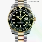 Premium Replica Uhr Rolex GMT-Master II 116713-LN-78203 Bicolor mit grünem GMT-Zeiger 40 mm