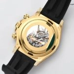 Premium Replica Uhr Rolex Daytona m126518ln-0006 Oysterflex Schwarz-Gold 40mm