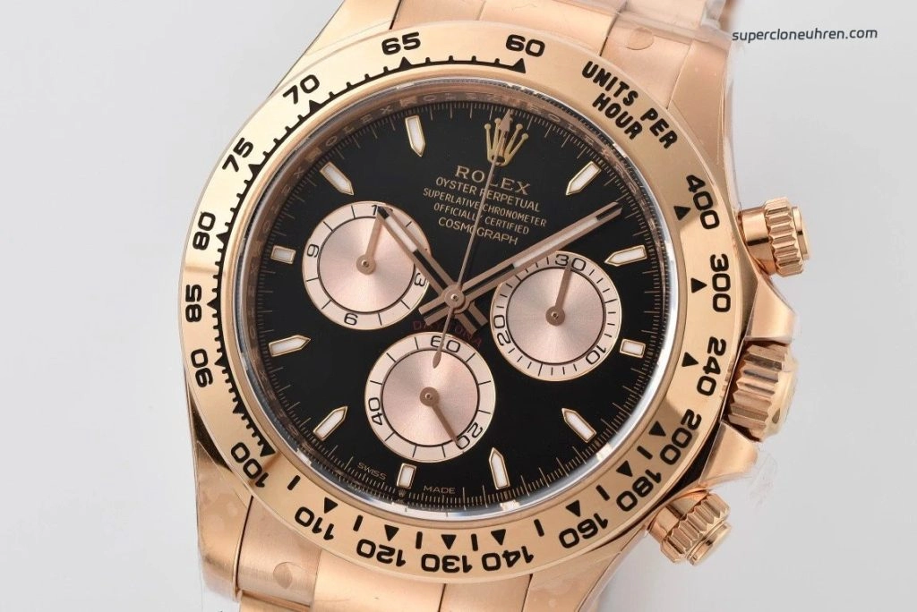 Super Clone Rolex Daytona m126505-0001 Roségold Oyster Stahl 40mm