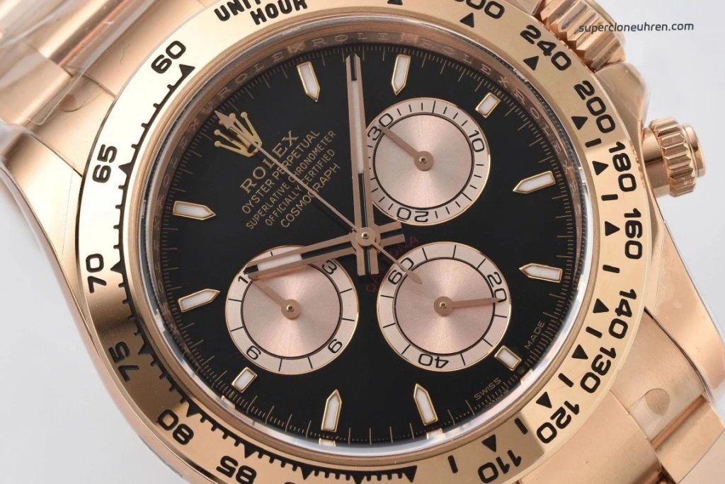 Super Clone Rolex Daytona m126505-0001 Roségold Oyster Stahl 40mm