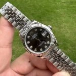 Premium Replica Uhr Rolex Datejust m278274-0008 graues Diamant-Zifferblatt Edelstahlband 31mm
