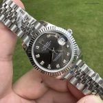 Premium Replica Uhr Rolex Datejust m278274-0008 graues Diamant-Zifferblatt Edelstahlband 31mm