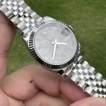 Premium Replica Uhr Rolex Datejust m278274-0008 graues Diamant-Zifferblatt Edelstahlband 31mm