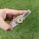 Premium Replica Uhr Rolex Datejust m278271-0024 Roségold-Zifferblatt mit Diamanten 31mm