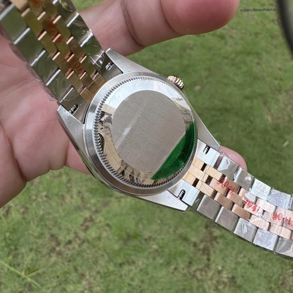 Premium Replica Uhr Rolex Datejust m278271-0024 Roségold-Zifferblatt mit Diamanten 31mm