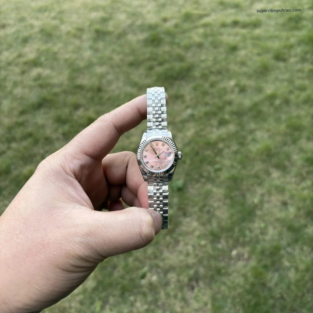 1:1 Super Clone Uhr Rolex Datejust 278273 Olive-Zifferblatt mit Diamant-Indizes 31mm