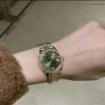 1:1 Super Clone Uhr Rolex Datejust 278273 Olive-Zifferblatt mit Diamant-Indizes 31mm