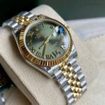 1:1 Super Clone Uhr Rolex Datejust 278273 Olive-Zifferblatt mit Diamant-Indizes 31mm