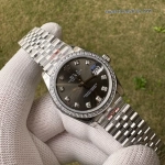 Premium Replica Uhr Rolex Datejust m278384rbr-0010 graues Zifferblatt mit Diamantbesatz 31mm