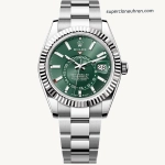 Premium Replica Uhr Rolex Sky-Dweller m336934-0001 mit mintgrünem Zifferblatt 42mm