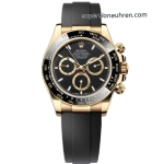 Super Clone Rolex Daytona m126518ln-0008 Goldoptik mit schwarzem Kautschukband 40mm