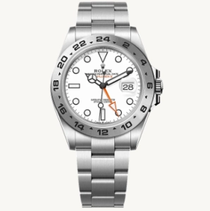 Premium Replica Uhr Rolex Explorer II M226570-0001 weißes Zifferblatt Edelstahl 42mm