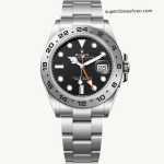 Premium Replica Uhr Rolex Explorer II m226570-0002 aus Oystersteel mit schwarzem Zifferblatt 42mm