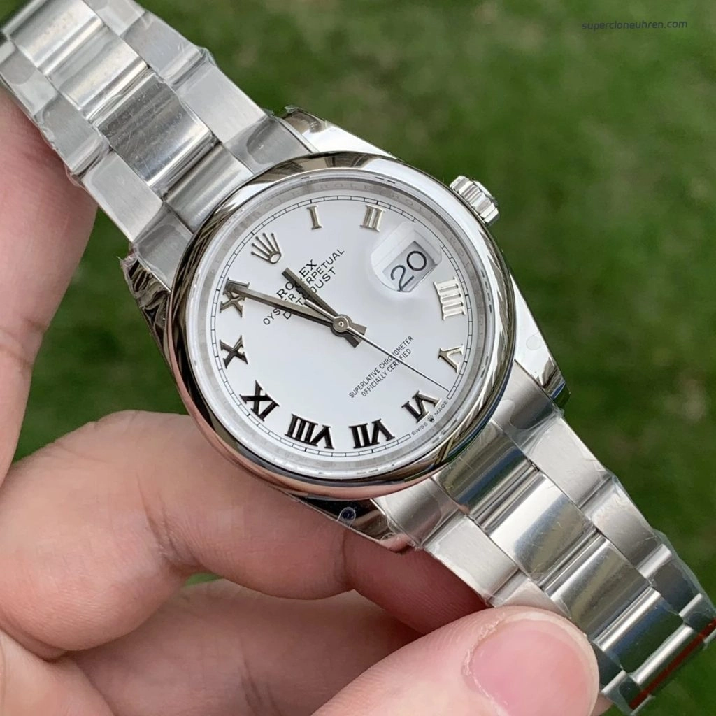Super Clone Rolex Datejust 126200 Edelstahl mit silbernem Zifferblatt 36mm