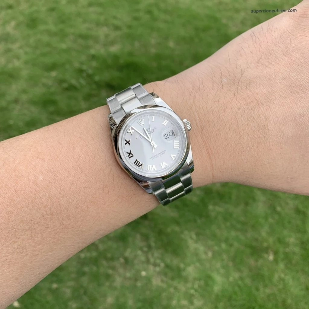 Super Clone Rolex Datejust 126200 Edelstahl mit silbernem Zifferblatt 36mm