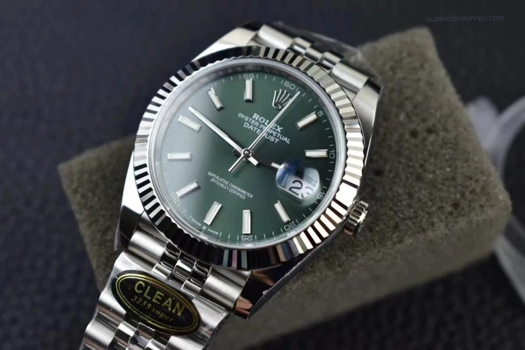 1:1 Super Clone Uhr Rolex Datejust m126334-0028 Mintgrünes Zifferblatt Jubilé-Band 41mm