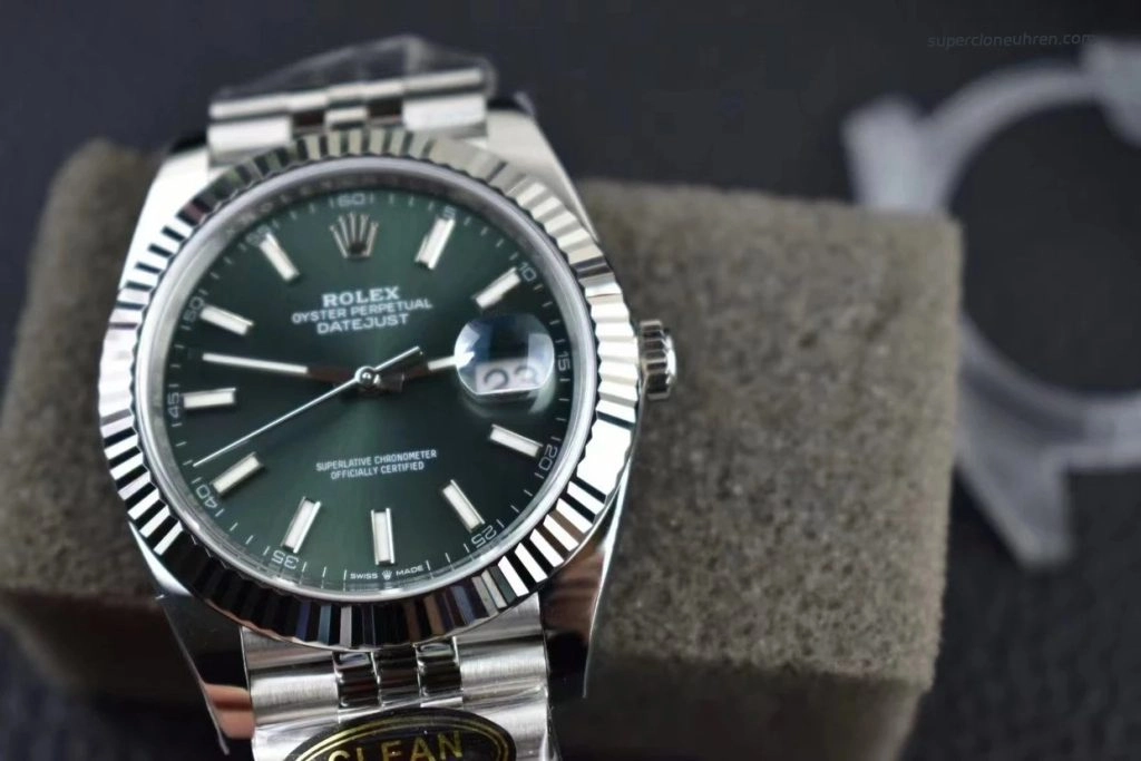 1:1 Super Clone Uhr Rolex Datejust m126334-0028 Mintgrünes Zifferblatt Jubilé-Band 41mm