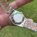 Premium Replica Uhr Rolex Datejust m279171-0007 Roségold-Grün 28mm