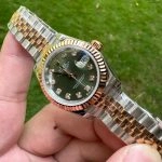 Premium Replica Uhr Rolex Datejust m279171-0007 Roségold-Grün 28mm