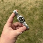 Premium Replica Uhr Rolex Datejust m178274-0014 schwarzes Zifferblatt Edelstahl 31mm