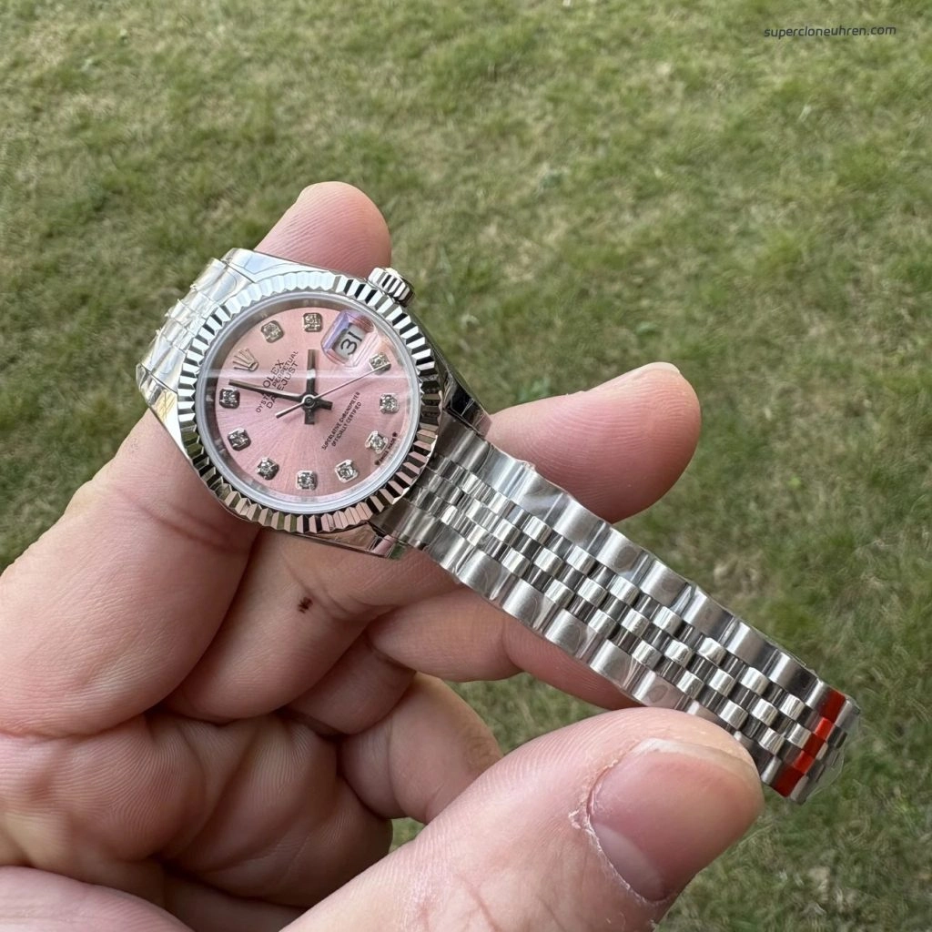 Premium Replica Uhr Rolex Lady-Datejust m279174-0003 Eisbeerenrosa Zifferblatt 28mm